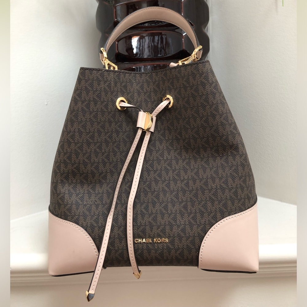 Michael Kors Brown and Cream Women's Backpack